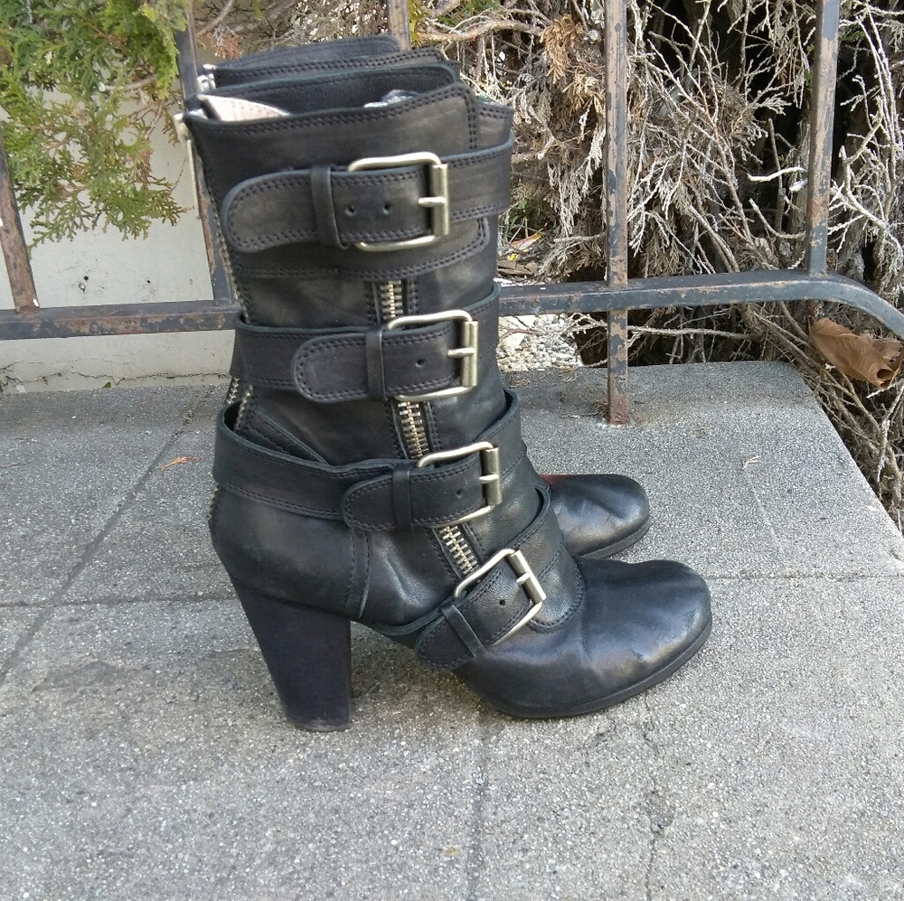 Chloe Strappy Buckle Boots - Picture 1 of 8